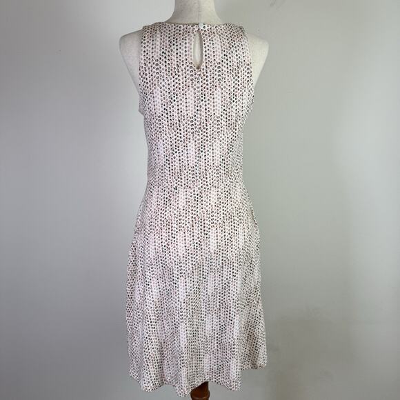 Pact Fit Flare Dress Size Medium Pink/Green/White Organic Cotton Mini Length - Picture 12 of 13